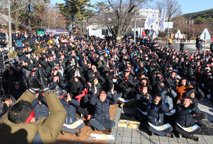 경기자노조 8개지부 임투승리 결의대회